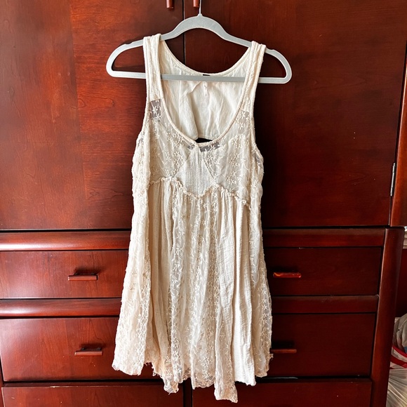 Free people lace scoop neck flowy dress - Picture 1 of 4